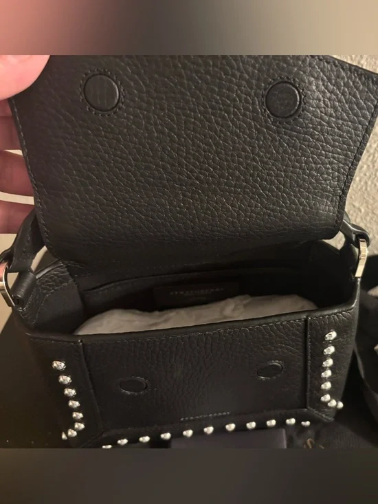 Authentic NWT Strathberry Nano Mosaic Studded Leather Top Handle Bag - Picture 7 of 10